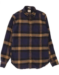 J. CREW Camicia Uomo Slim Flanella Media Blu Navy Check Cotone QF06 - Foto 1 di 3