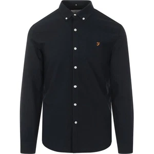 FARAH VINTAGE "BREWER" LONG SLEEVE SHIRT NAVY , NEW! MOD-SKINHEAD-CASUAL - Foto 1 di 2