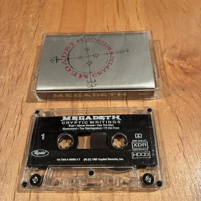 Megadeth - Cryptic Writings CASSETTE TAPE 90s US issue CRC metallica slayer - Image 1 of 3