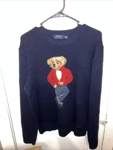RALPH LAUREN Polo Bear James Dean Inspired Knit Sweater Size Medium Very Rare - Bild 1 von 4