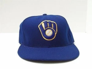 MILWAUKEE BREWERS ON FIELD 59FIFTY NEW ERA ROYAL BLUE MENS HAT FITTED 7 1/2 BB - Picture 1 of 4