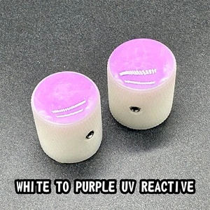 LIT Guitars & Accessories - Custom Knob Set - 6mm - UV/GITD Purple  (Set of 2) - Picture 1 of 3