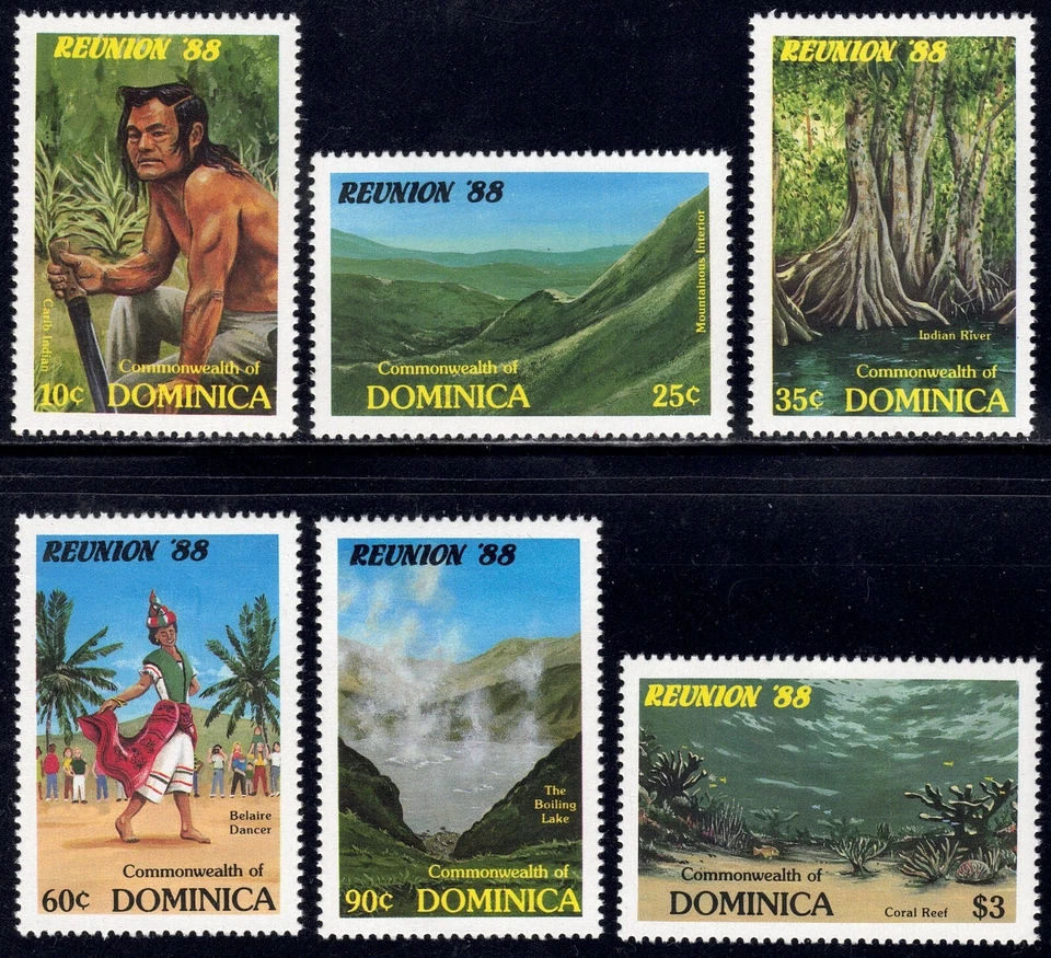 1988 Dominica SC# 1074-1079 - Reunion '88 Tourism Campaign - M-NH  - Image 1 of 1