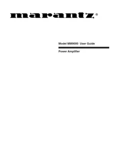 Marantz MM9000 Amplifier Owners Instruction Manual - Picture 1 of 1