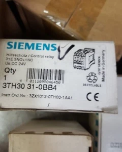 Siemens 3TH30 31-0BB4 Contactor Control Relay 3NO+1NC 24VDC  New In Box! - Picture 1 of 1