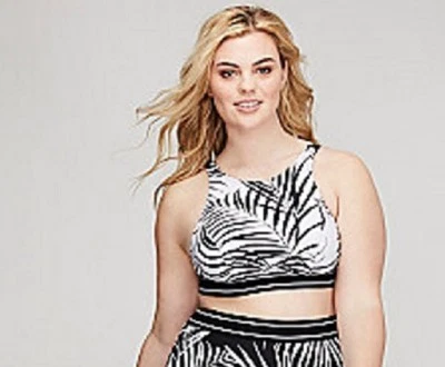 Lane Bryant High Neck Bikini Top No Wire Bra Swimsuit Plus 26 28 4X NWT - Image 1 of 4