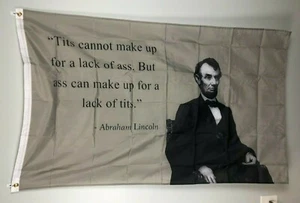 Honest Abe 3x5 Ft Flag Banner for College Dorm Frat or Man Cave Abraham Lincoln - Picture 1 of 6