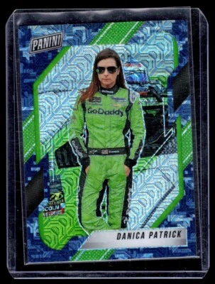 2021 Panini VIP #58 Danica Patrick  National VIP Blue Camo Prizm /15 Nascar Card - Image 1 of 2