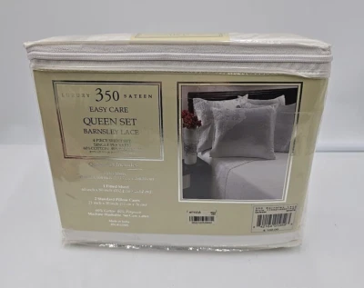 Barnsley Lace Queen Set 350 Satin Luxury NWT - Image 1 of 4