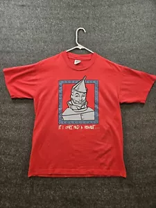VTG Tin Man If I Only Had A Heart T-shirt 1990s Wizard Of Oz RARE Large - Picture 1 of 7