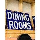 Eye-catching double-sided enamel Irish railway station cafe DINING ROOMS sign