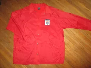 vtg OLD STYLE NYLON JACKET Beer Delivery Guy Uniform Back Patch Windbreaker XL - Picture 1 of 10