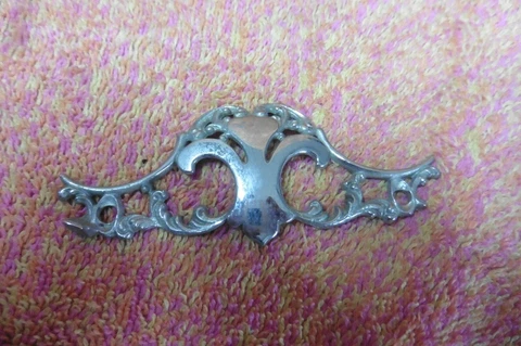 Vintage Drawer Pulls handles Dresser Heavy nightstand gothic Brass Or SS Cover