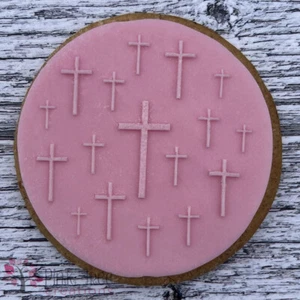 Estampilla embossadora con patrón de Holy Cross, cortador de galletas, cupcake fondant, grabado para hornear - Imagen 1 de 4
