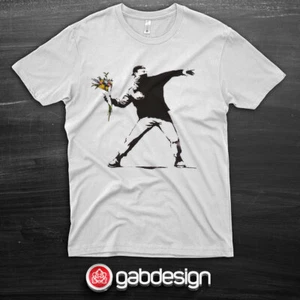 T-shirt Graffitti Bansky Street Art - 100% cotone - Foto 1 di 1