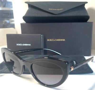 NUEVO DOLCE&GABBANA DG6124 501/8G NEGRO-DORADO/GRIS LENTES DEGRADADAS GAFAS DE SOL 53-21 Foto 1 de 4