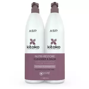 NEW Kitoko Nutri-Restore Cleanser & Balm 1000ml Twin Pack - Picture 1 of 3