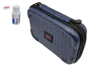 Sabre carbon blue darts case , large 6 darts , free darts Gripper included - Picture 1 of 8