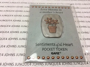 POCKET HEART TOKEN New with tag in plastic Zinc Token Ganz "You make me happy.." - Picture 1 of 2