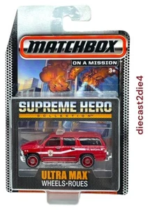 New/Sealed Matchbox 2015 Release Supreme Hero CHEVY SUBURBAN Fire Marshall Rare! - Picture 1 of 5