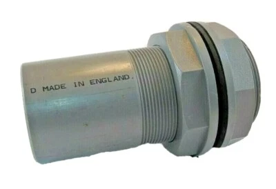 Jet 2.1/2" ABS Tank Connector Plain Metric x Thread Female Grey