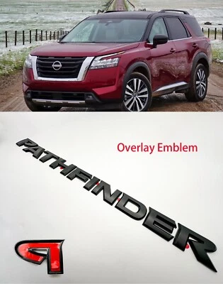Matte Black Overlay EMBLEM FITS 2022-2024 NISSAN PATHFINDER MODELS - Image 1 of 4