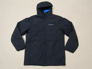 COLUMBIA Collegiate Navy Fleece Lined Hooded Jacket Coat Sz Small NWT Mens - Picture 1 of 2