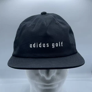 Adidas Golf Hat Adjustable Leather Strap Black Hat Cap ⛳️ - Picture 1 of 2