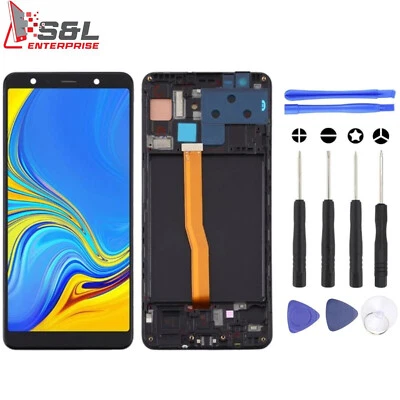 For Samsung Galaxy A7 2018 A750 A750F LCD Touch Screen Digitizer Assembly Frame - Imagem 1 de 4