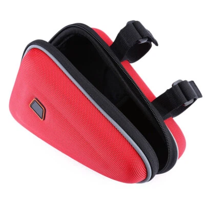 Triangle Storage Bag Tool Packbag Motorcycle Engine Guard Mount Case Pouch Red - Image 1 of 4