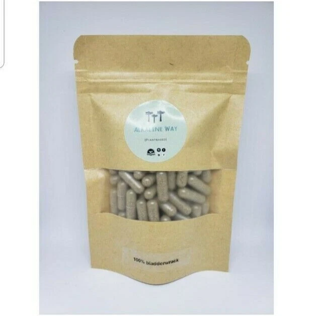 ALKALINE WAY Certified Organic Bladderwrack Vegan/Vegetarian 90 Capsules Dr Sebi 36900mg