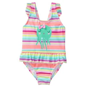 NWT Gymboree Girls Toddler Jellyfish Swimsuit 1 pc UPF 50+ 12-18-24M,2T,3T,4T,5T - Picture 1 of 1