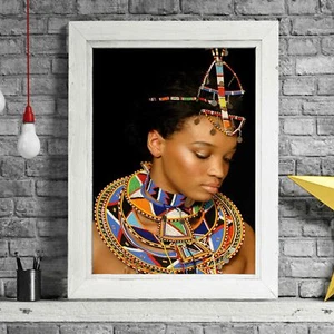 AFRICAN WOMAN - Tribal Poster Picture Print - Sizes A5 to A0 **FREE DELIVERY** - Bild 1 von 14