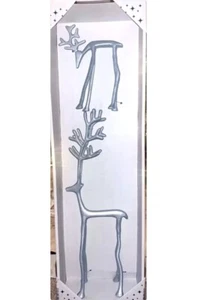 ALDI Merry Moments Holiday Reindeer PEQUEÑO MEDIANO 8 y 19 pulgadas plateado conjunto de 2 NUEVO - Imagen 1 de 1