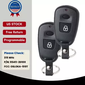2 llaves para Hyundai Elantra Santa Fe 2001 2002 2003 mando a distancia OSLOKA-510T - Imagen 1 de 5