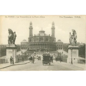 Parigi, Francia - Le Trocadéro et le Pont d'Iéna - Cartolina (POS805-) - Foto 1 di 2