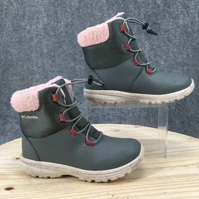 Columbia Botas Juveniles 3 Moritza Con Cordones Combate BY9943-342 Gris Imitación Cuero Foto 1 de 4