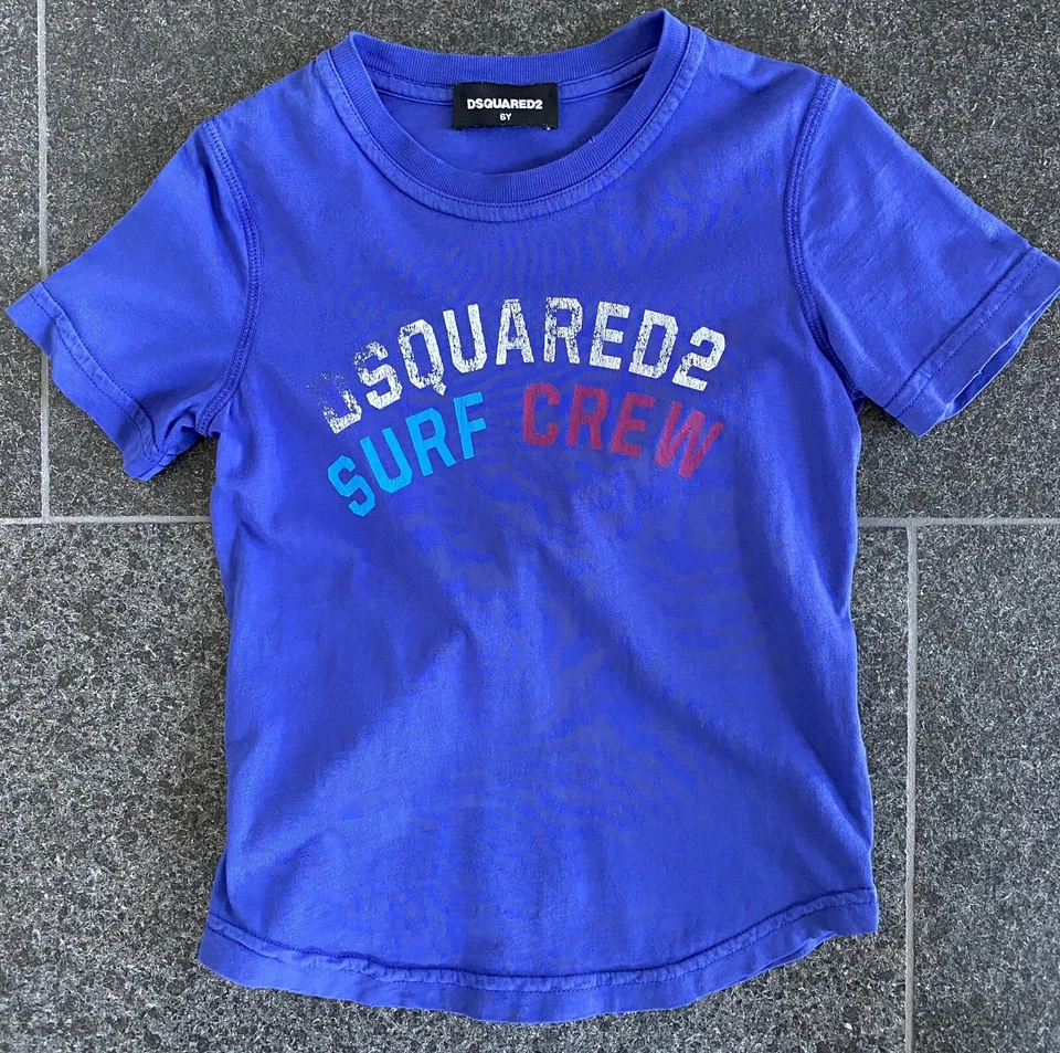 DSQUARED2 S/S 2016 SURF CREW SHIRT 6Y T-SHIRT TEE TANK HOT SURFER STYLE - Bild 1 von 1