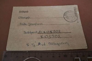 gran carta antigua de correo de campo al hijo en Königsberg número de correo de campo 05302 - Imagen 1 de 1