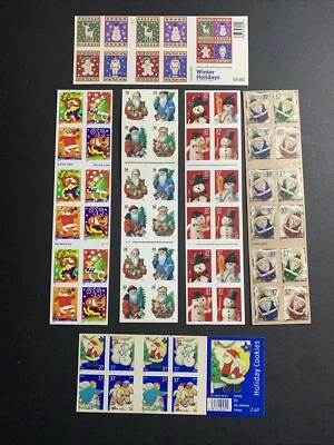 USPS 6 Holiday/Christmas Stamp Booklets. SCOTT Numbers in Description. - Image 1 of 4