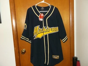 Vintage Colosseum Michigan Wolverines Baseball Jersey Mens 2XL Blue - Picture 1 of 10