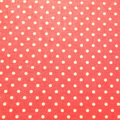 Tela de algodón Poka Dot rosa cálido con punto blanco 1 Y escaso #6 Foto 1 de 4