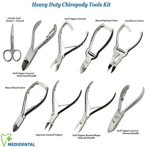 Complete Heavy Duty Chiropody Cutters Nippers Ingrowing Toenail Surgery Tools CE - Picture 1 of 21