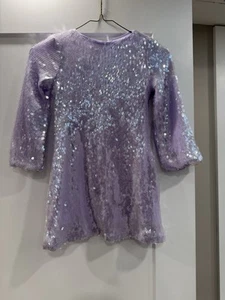 GB Girls Long Sleeve Sequin Dress Lilac SIZE 6 Party Dress Swiftie ๐ - Picture 1 of 7