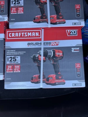 Craftsman V20 RP 20-Volt Max 2 Tool Power Tool Combo Kit CMCK253OC2 New In Box - Image 1 of 4