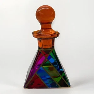 Due Zeta Decorato Mano Venezia Murano Art Glass Perfume Bottle Made in Italy - Picture 1 of 7