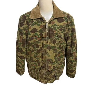 Chaqueta de Caza Camuflaje De Colección Abrigo de Campo Pana Cuello Pato Camuflaje L - Imagen 1 de 4