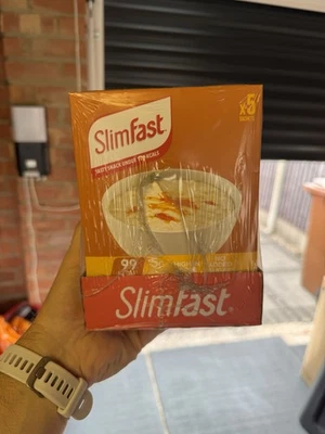 SlimFast Golden Syrup Flavored Porridge, 4 Boxes, 5 Sachets, 29g Each, 99 Kcal - Image 1 of 4