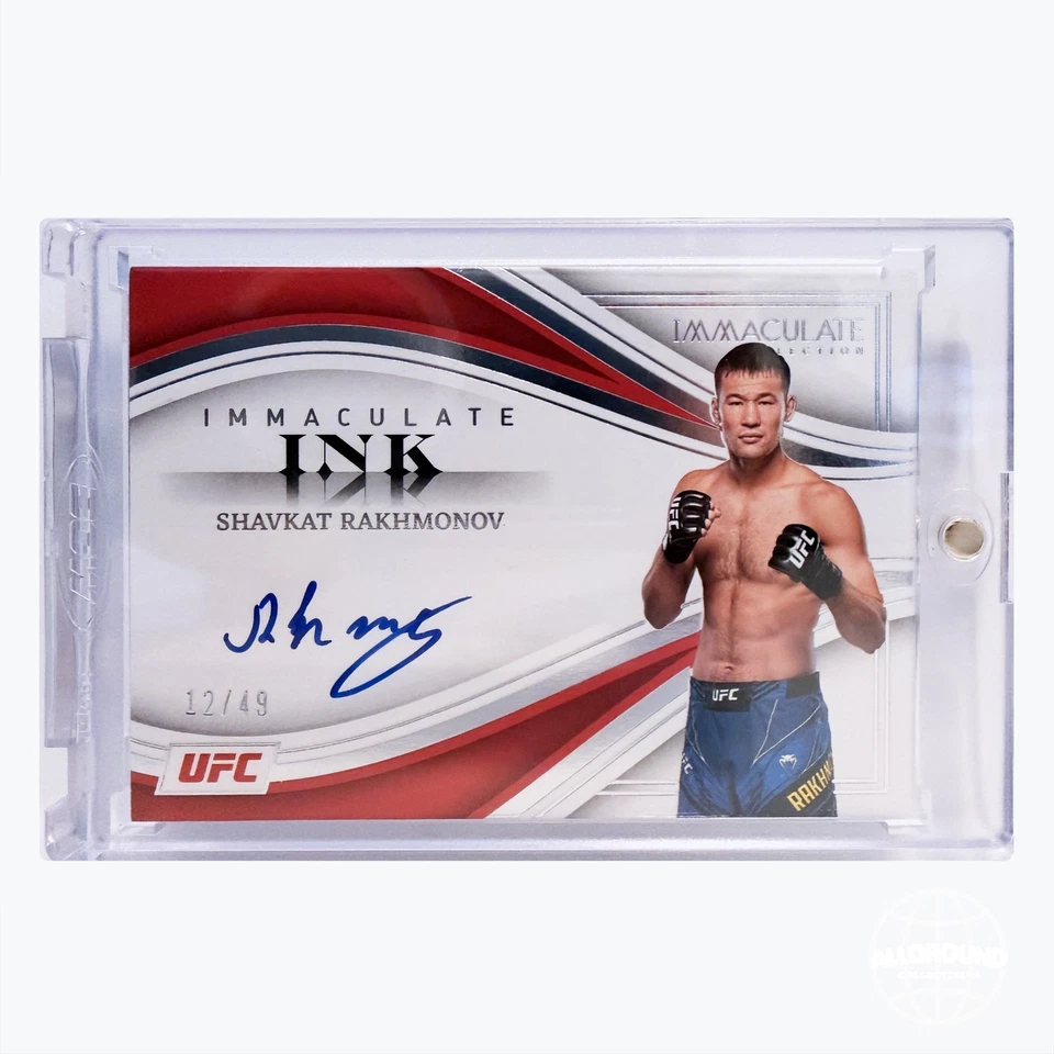 2023 PANINI IMMACULATE COLLECTION UFC SHAVKAT RAKHMONOV AUTO /49 LC - Image 1 of 3