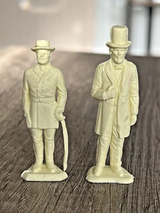 Vintage Marx Civil War GENERAL LEE und ABE LINCOLN Figuren in cremefarben - Bild 1 von 3